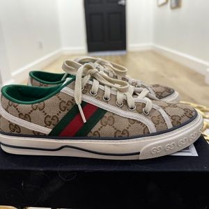 Gucci GG Tennis 1977 Low-Up Sneakers Size 7 / 37
